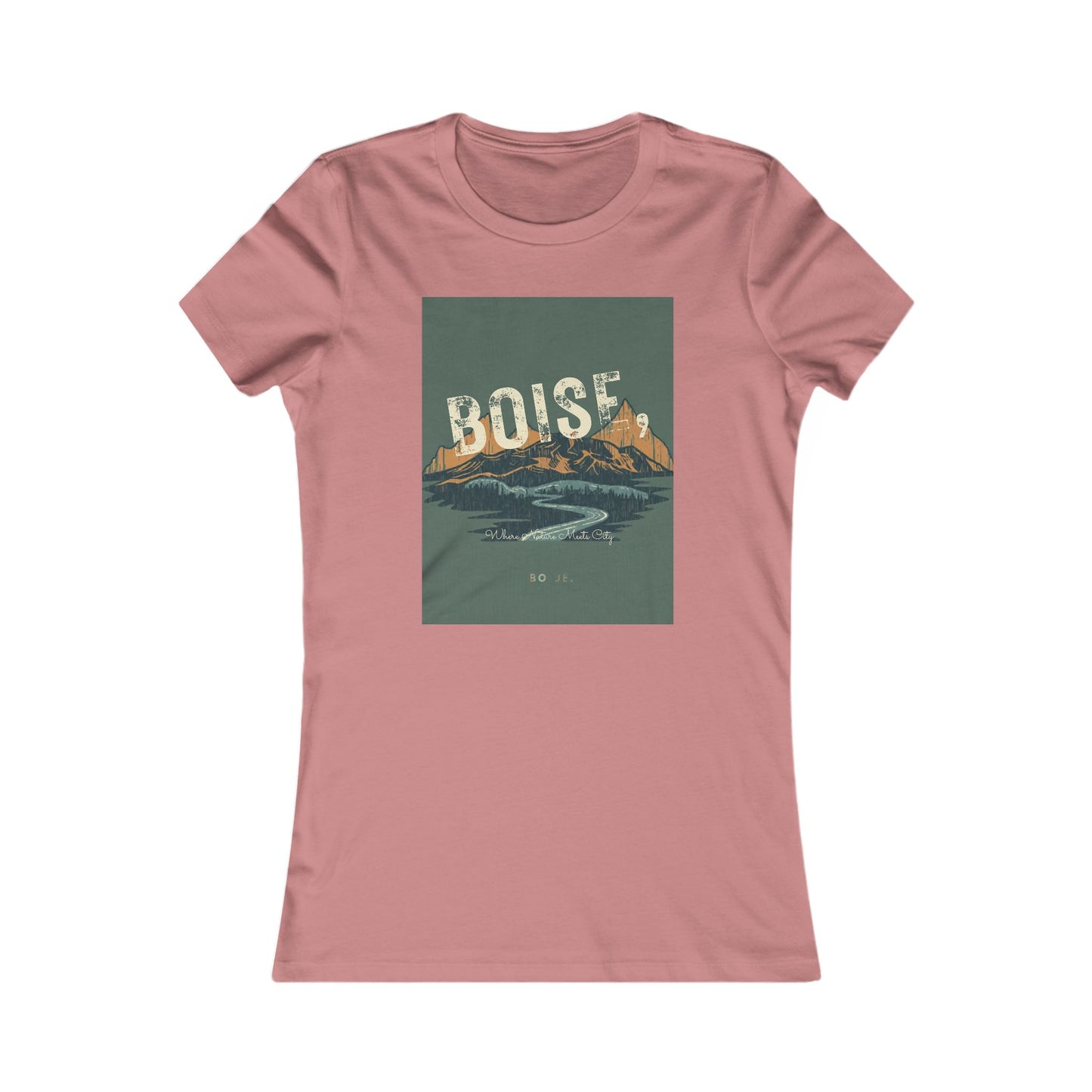 Boise Mountains Tee — Vintage Scenic Women's Graphic T‑Shirt