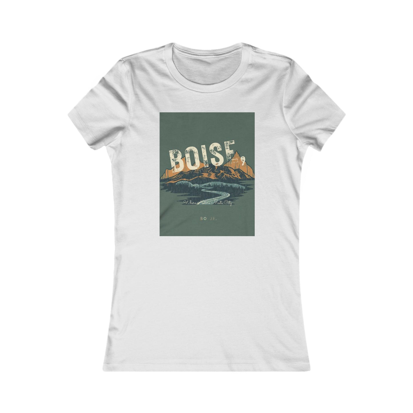 Boise Mountains Tee — Vintage Scenic Women's Graphic T‑Shirt