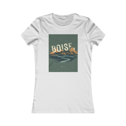 Boise Mountains Tee — Vintage Scenic Women's Graphic T‑Shirt