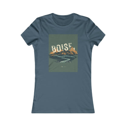 Boise Mountains Tee — Vintage Scenic Women's Graphic T‑Shirt