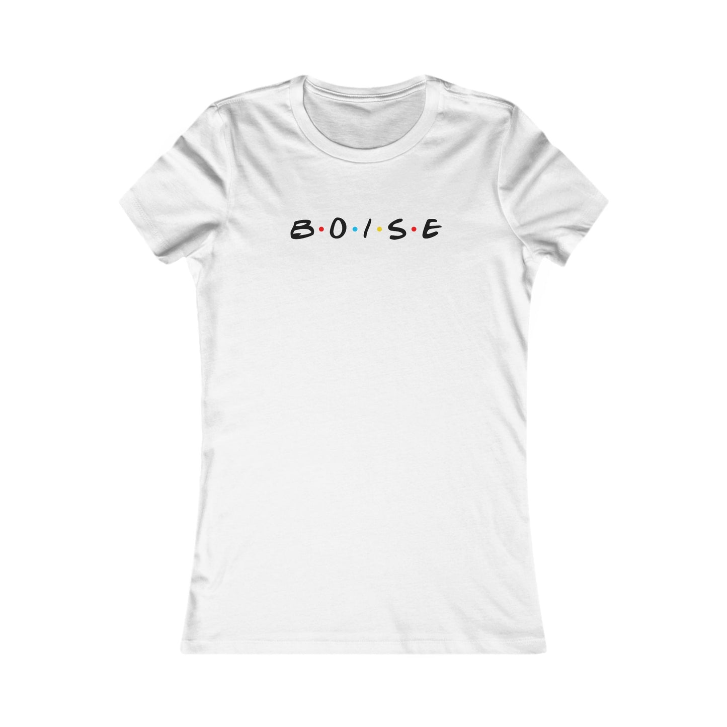Boise Retro Dot Script Women's Tee — Cute City Graphic Shirt