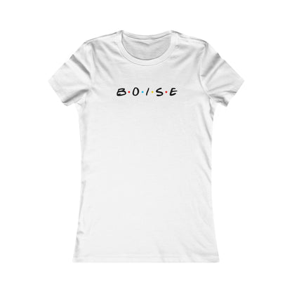 Boise Retro Dot Script Women's Tee — Cute City Graphic Shirt
