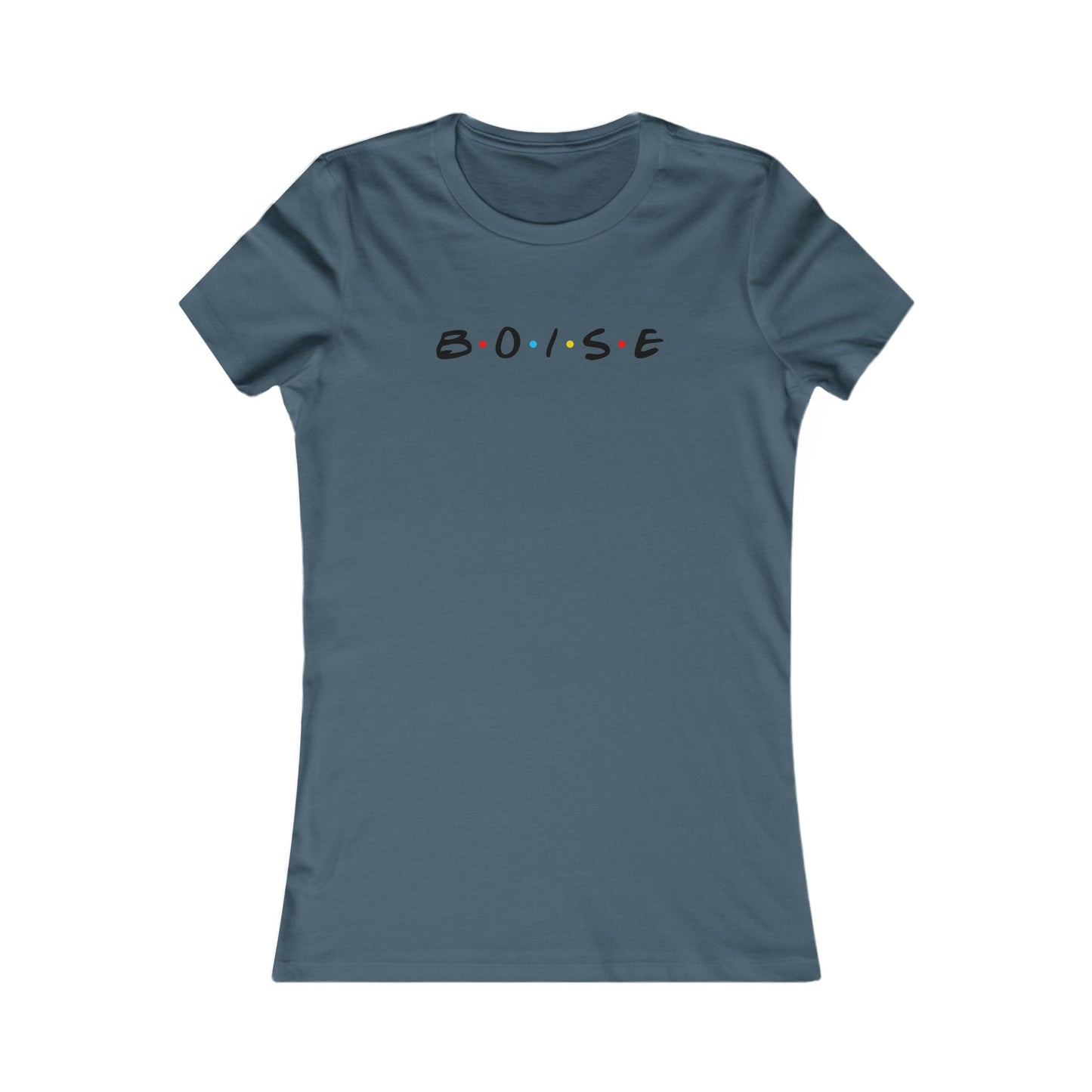 Boise Retro Dot Script Women's Tee — Cute City Graphic Shirt