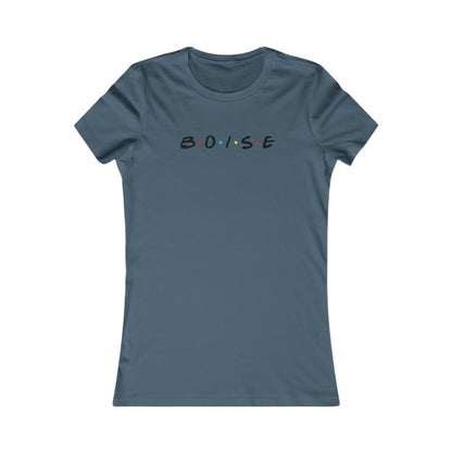 Boise Retro Dot Script Women's Tee — Cute City Graphic Shirt
