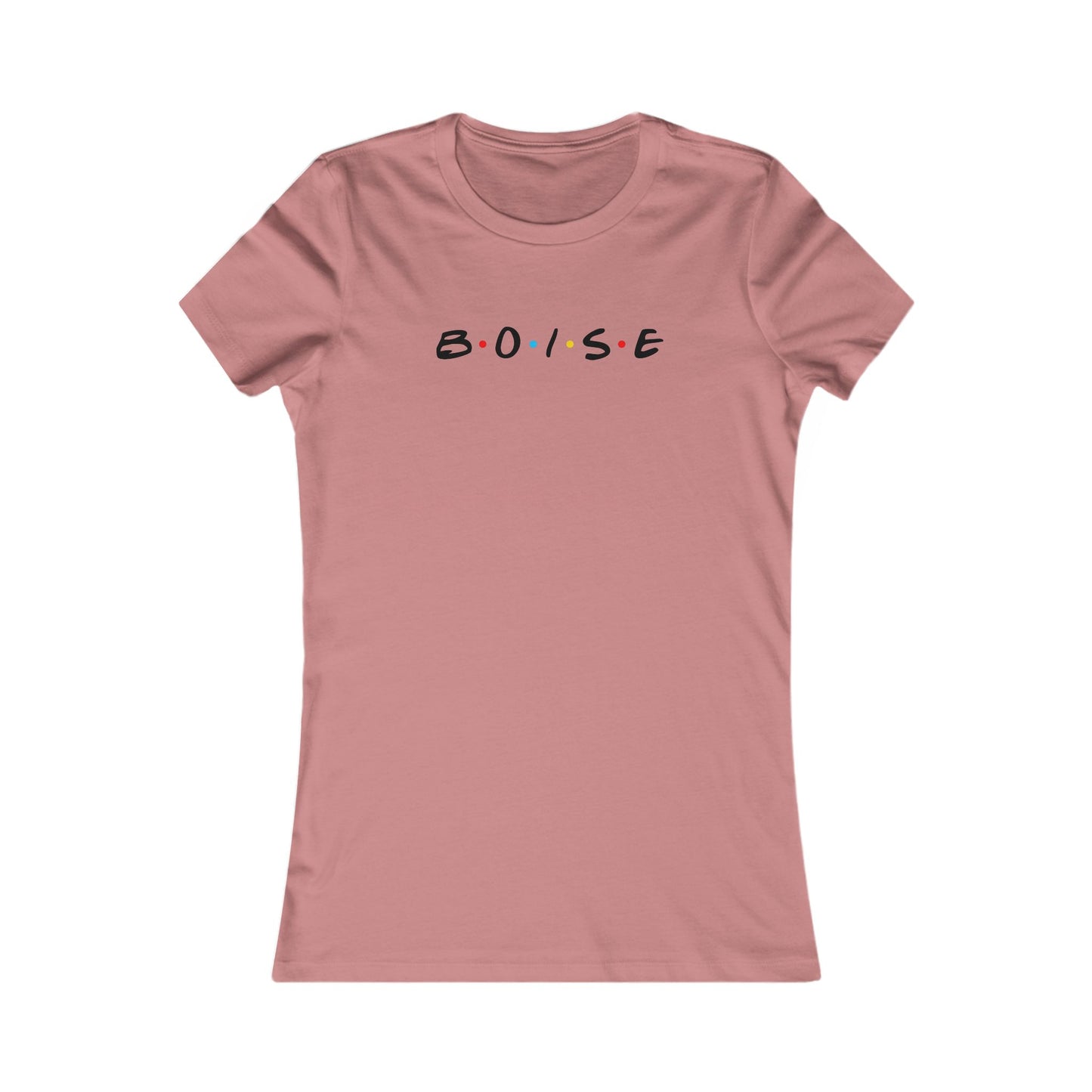 Boise Retro Dot Script Women's Tee — Cute City Graphic Shirt