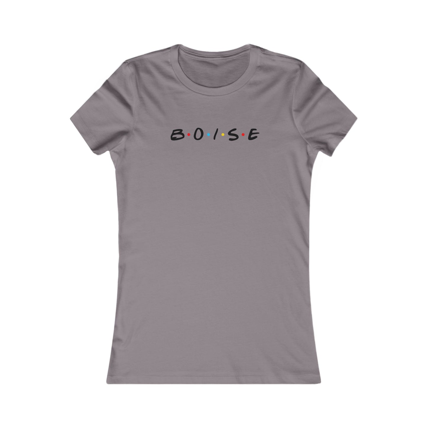 Boise Retro Dot Script Women's Tee — Cute City Graphic Shirt