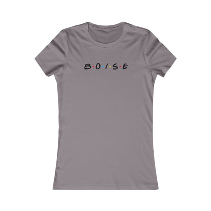 Boise Retro Dot Script Women's Tee — Cute City Graphic Shirt