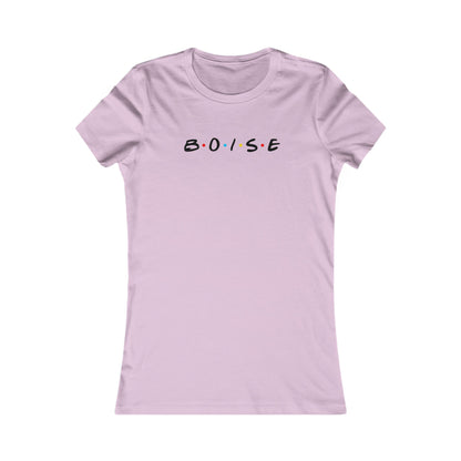 Boise Retro Dot Script Women's Tee — Cute City Graphic Shirt