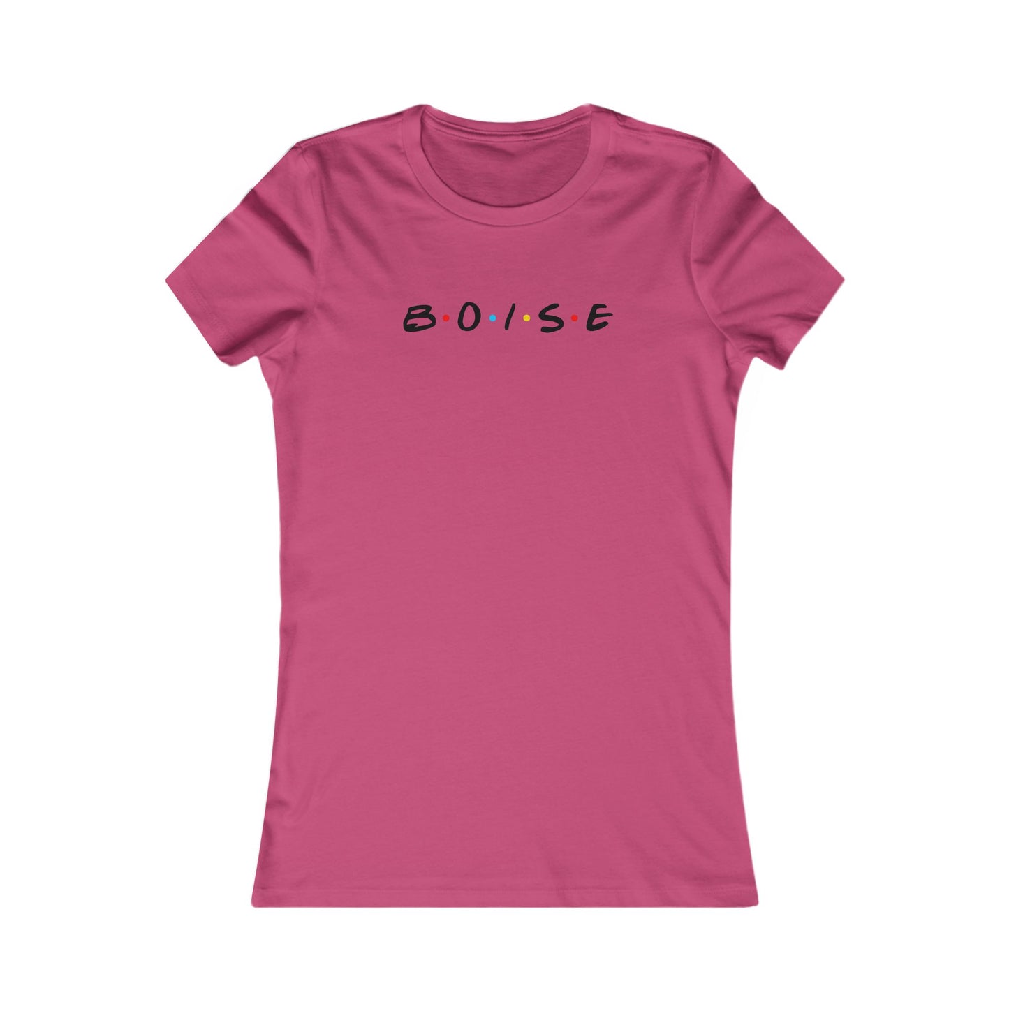 Boise Retro Dot Script Women's Tee — Cute City Graphic Shirt