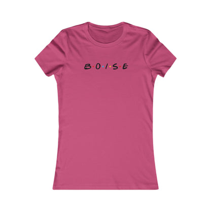Boise Retro Dot Script Women's Tee — Cute City Graphic Shirt