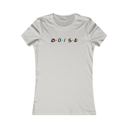 Boise Retro Dot Script Women's Tee — Cute City Graphic Shirt