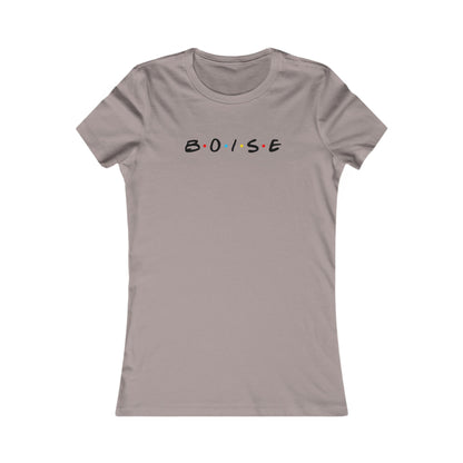 Boise Retro Dot Script Women's Tee — Cute City Graphic Shirt