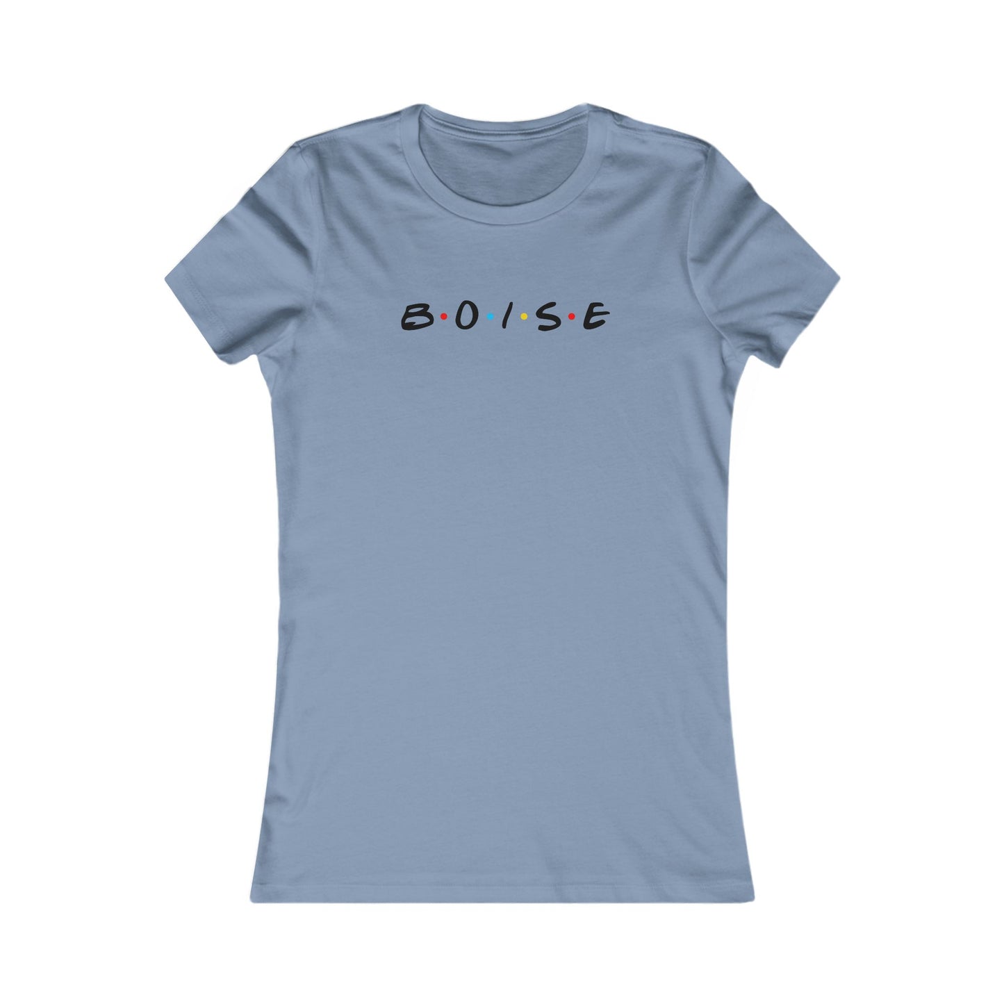 Boise Retro Dot Script Women's Tee — Cute City Graphic Shirt
