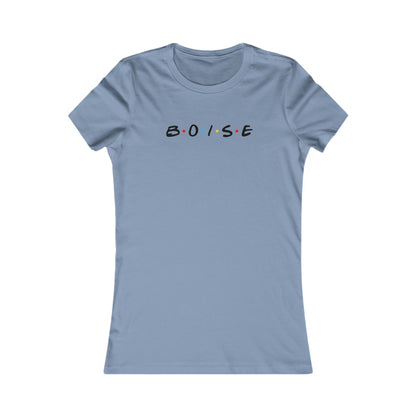 Boise Retro Dot Script Women's Tee — Cute City Graphic Shirt