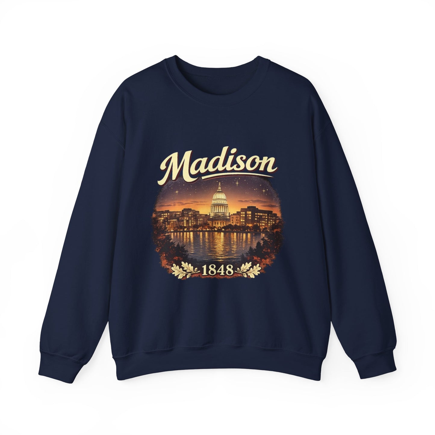 Madison Capitol Skyline Unisex Sweatshirt | Soft Cotton Fit | True North