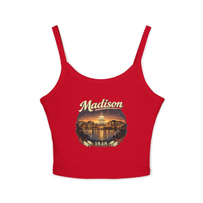 Madison Skyline Women Spaghetti Tank Top | Soft Premium Fit | True North