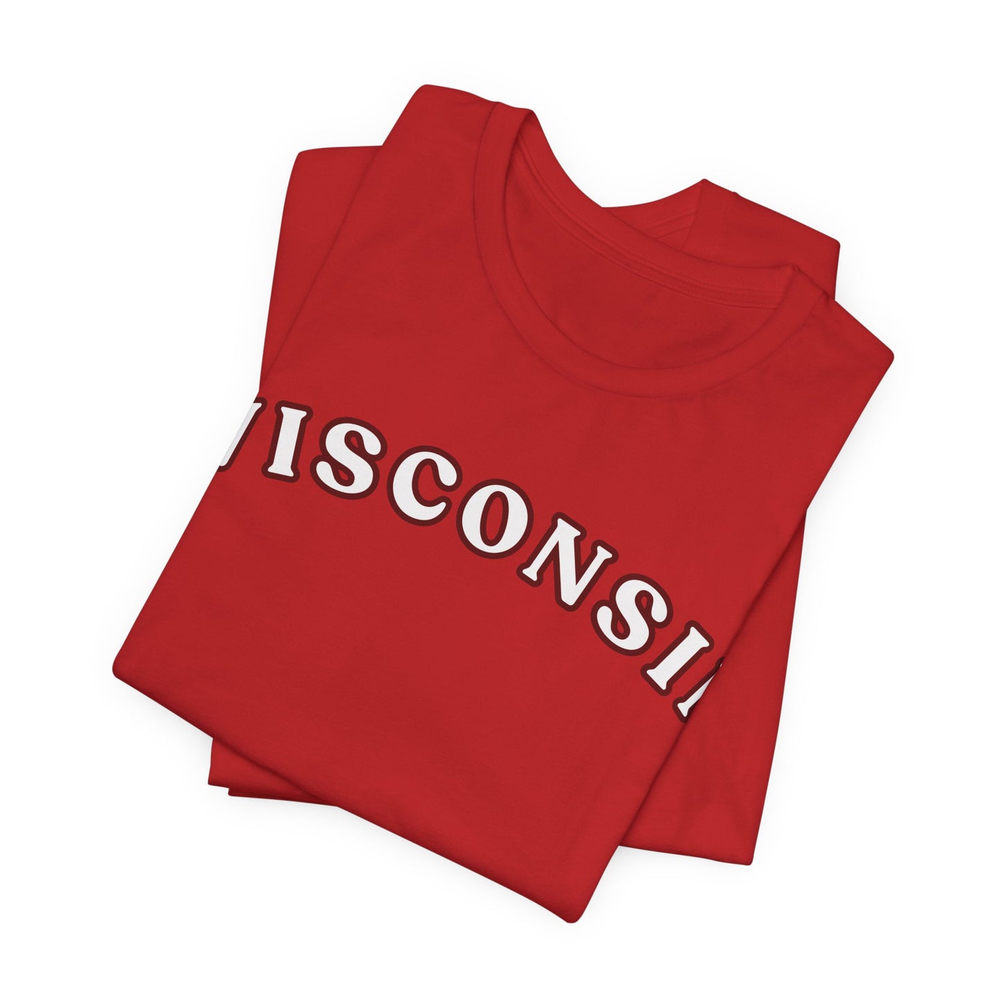 Wisconsin Arch Tee — Vintage Collegiate State T-Shirt MADISON JERSEY