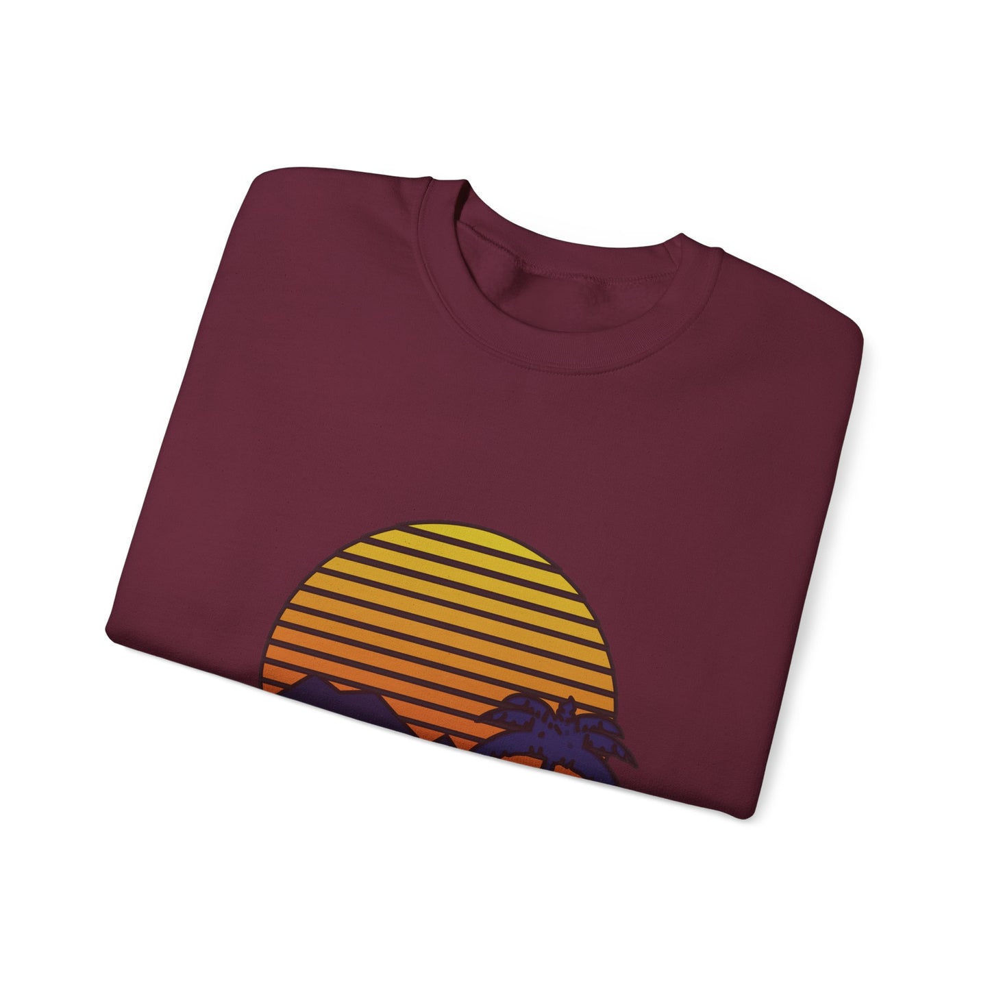Retro Sunset Adventure Crewneck Sweatshirt | Road Trips | True North
