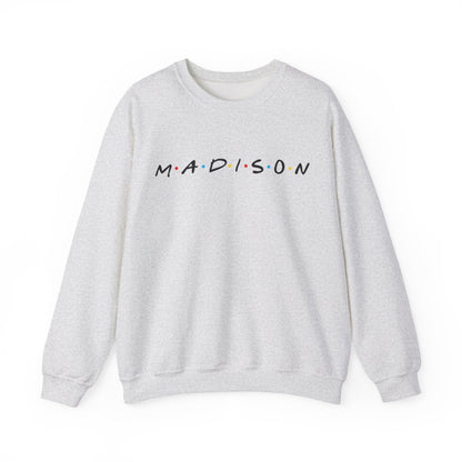Madison Script Unisex Crewneck Sweatshirt | Soft Cotton Premium Fit | True North
