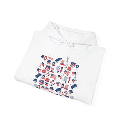 Patriotic Hooded Sweatshirt | USA-Themed Cozy Layer | True North