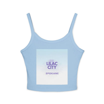 Lilac City Spokane Tank Top — Women's Spaghetti Strap Crop