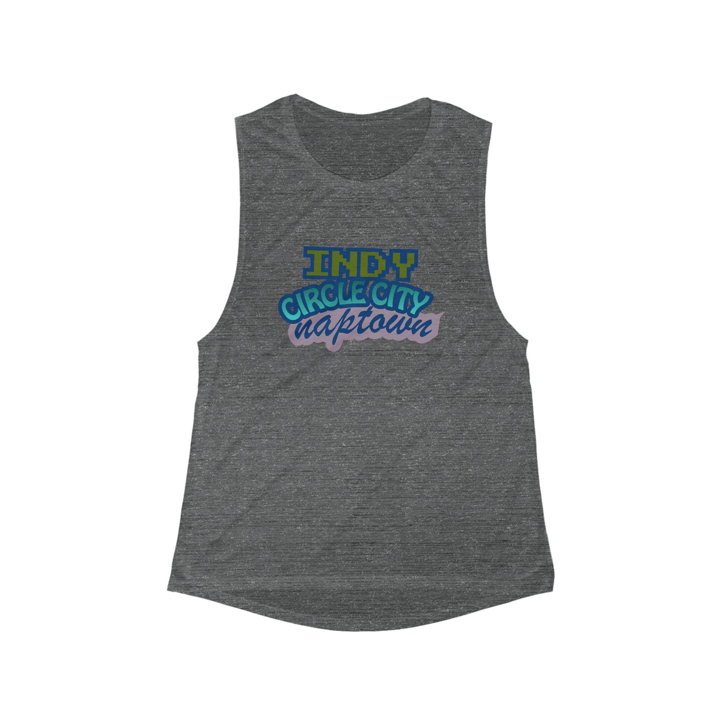 Indy Circle City | Women’s Flowy Scoop Muscle Tank | True North