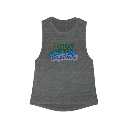 Indy Circle City | Women’s Flowy Scoop Muscle Tank | True North