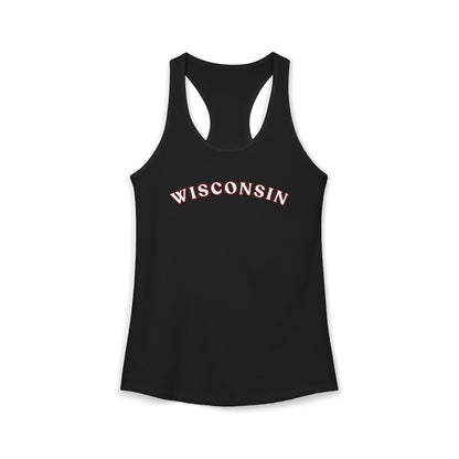 Wisconsin Women Racerback Tank Top | Slim Lightweight Activewear | True North