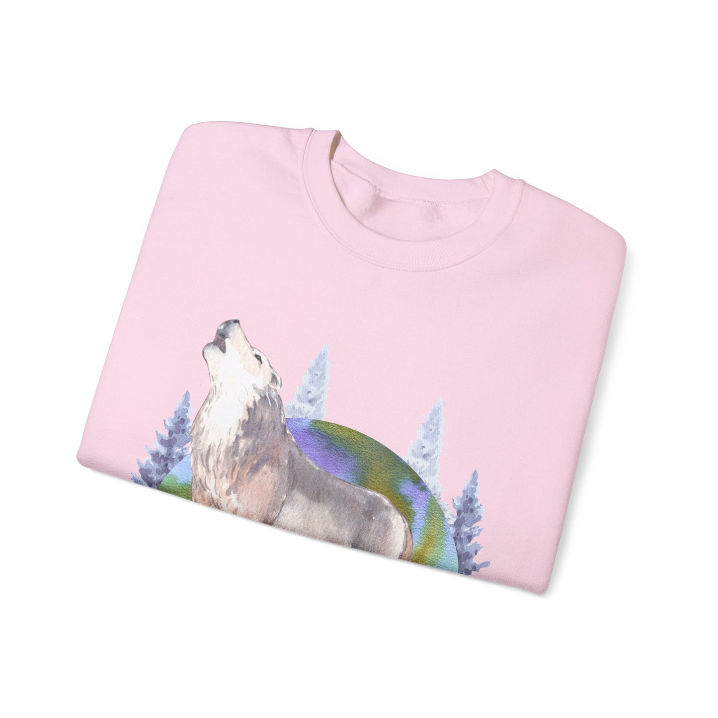 Wolf Howling Crewneck Sweatshirt | Animal and Nature Lovers | True North