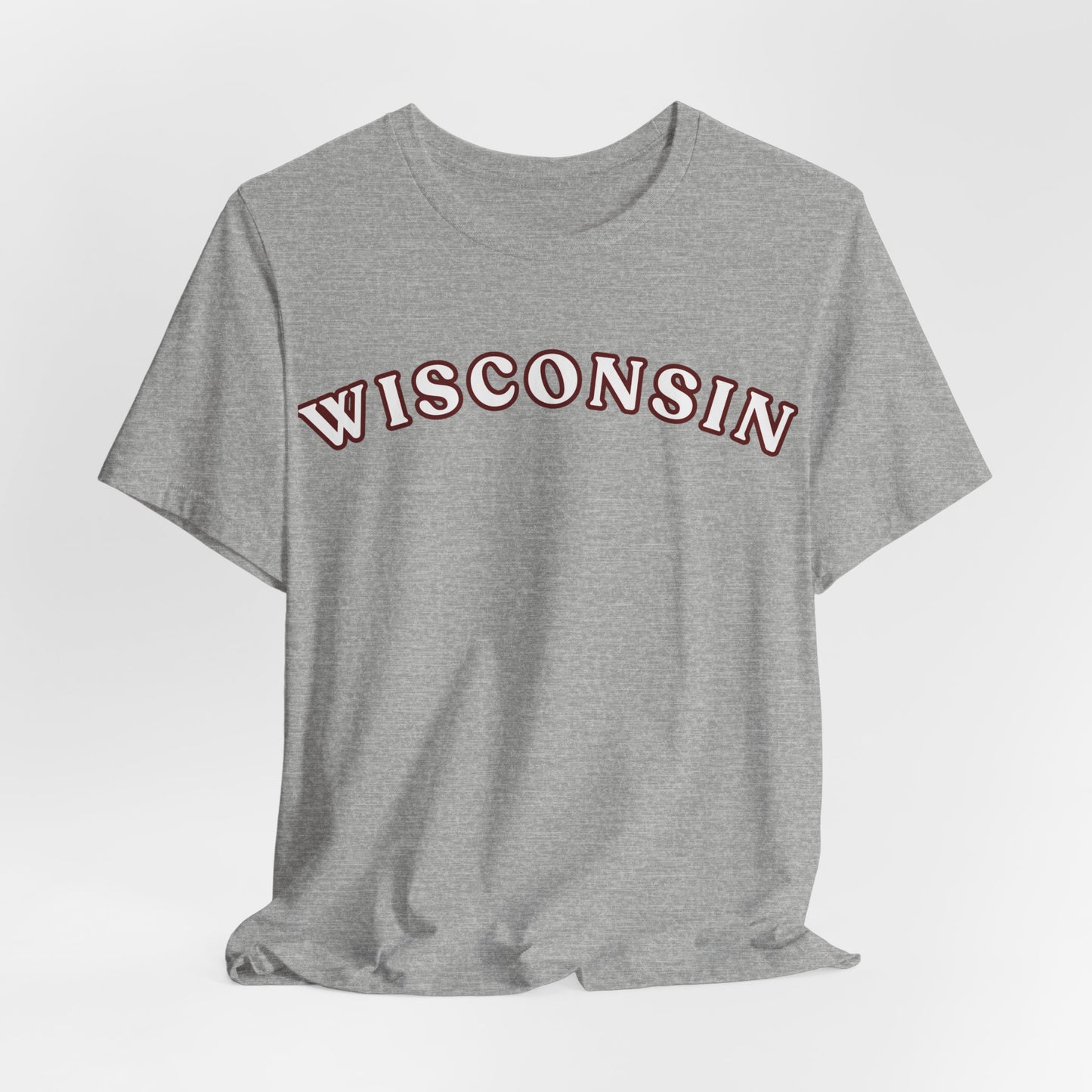 Wisconsin Arch Tee — Vintage Collegiate State T-Shirt MADISON JERSEY