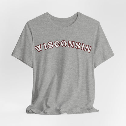 Wisconsin Arch Tee — Vintage Collegiate State T-Shirt MADISON JERSEY