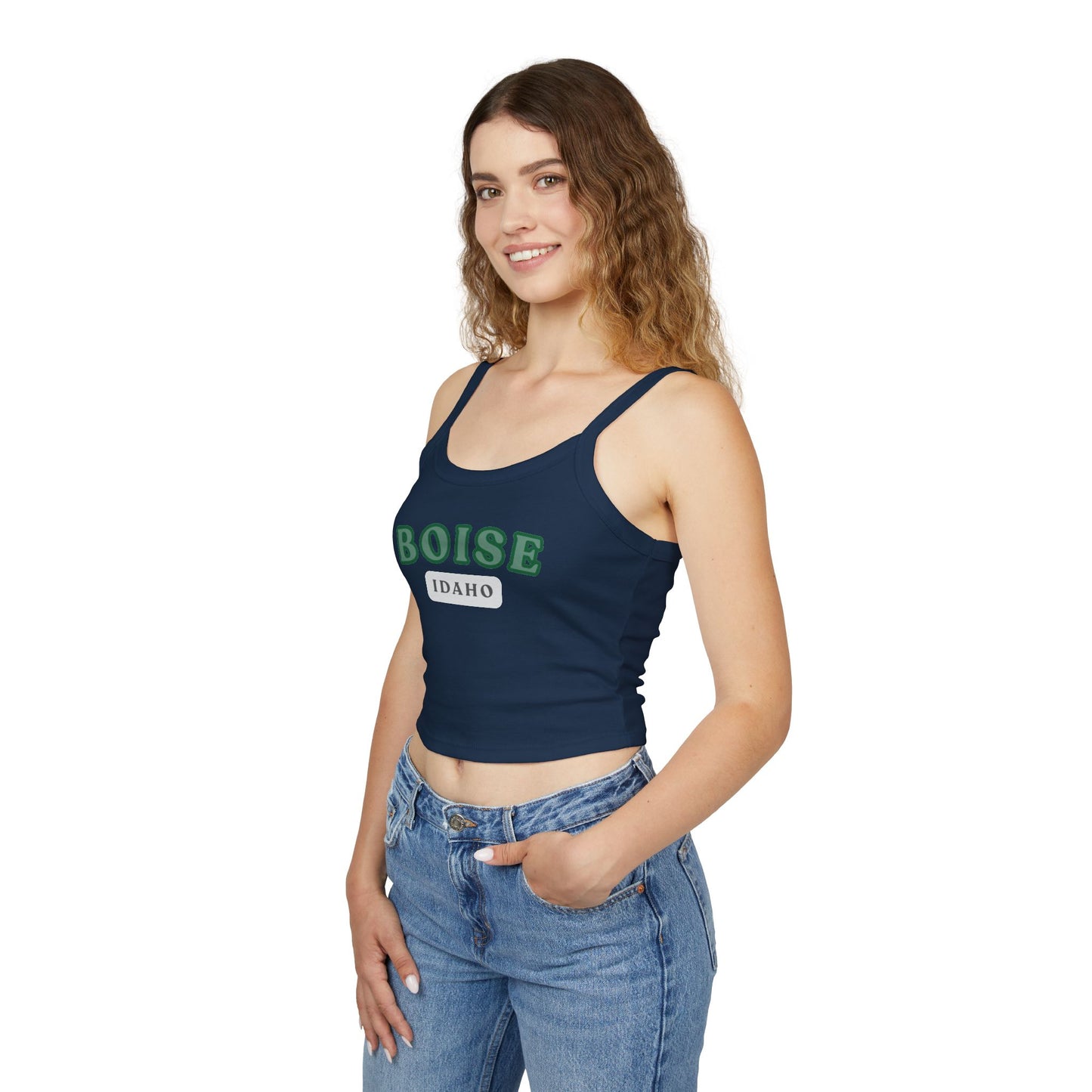 Boise Idaho Graphic Tank Top — Women's Spaghetti Strap Crop