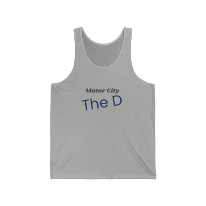 Motor City The D Men/Unisex Tank Top | Lightweight Soft Cotton | True North