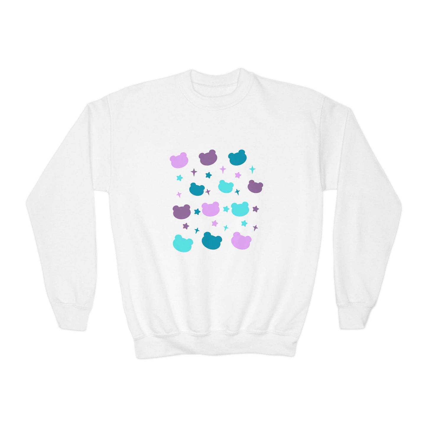 Youth Crewneck Sweatshirt with Cute Cat Design | Fall & Winter Fashion | True North