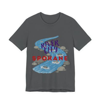 River City Spokane Graphic Tee — Watercolor River Design