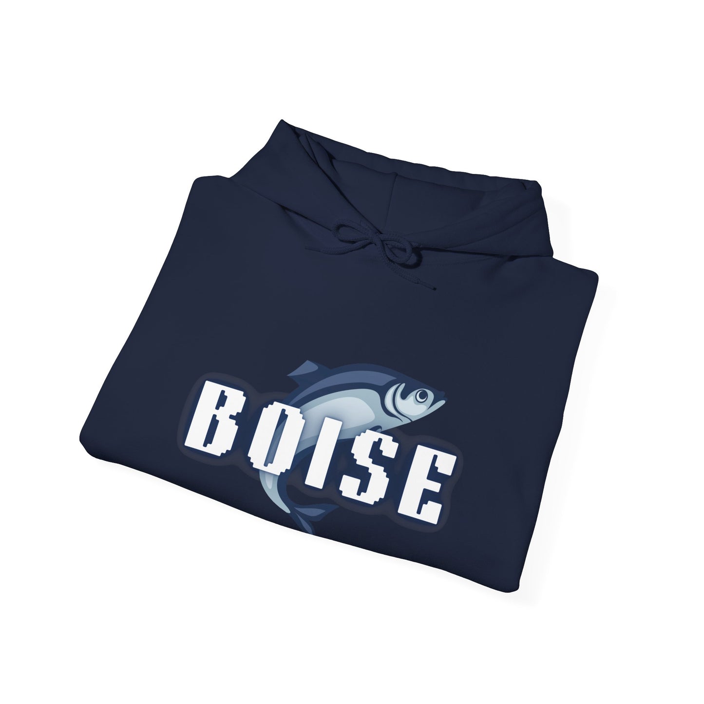 Boise Fish Hoodie — Retro Salmon Graphic Pullover