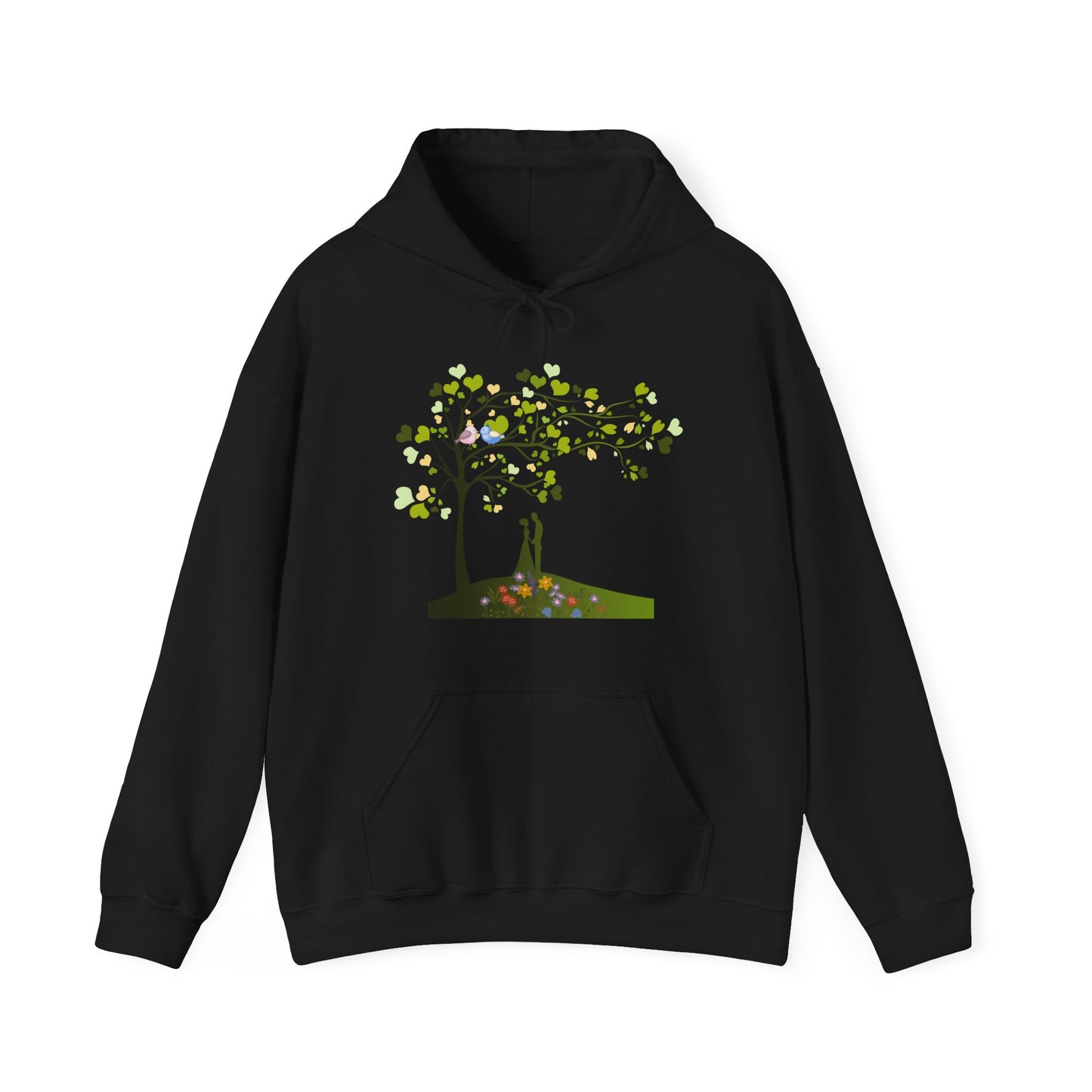 Hoodie with Tree Design | Heavy Blend Fall Fashion| True North