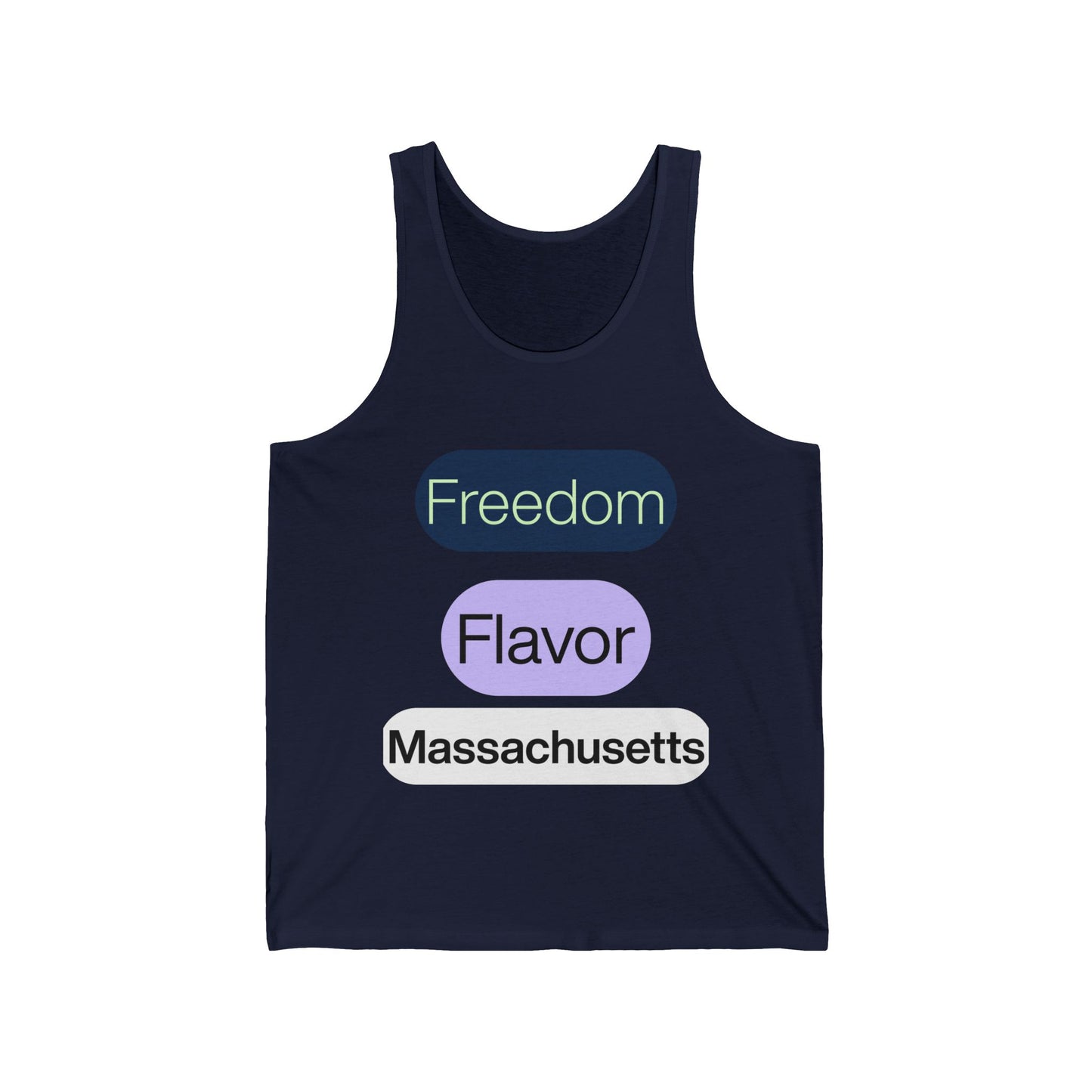 Massachusetts Men/Unisex Tank Top |  Freedom Flavor  | True North