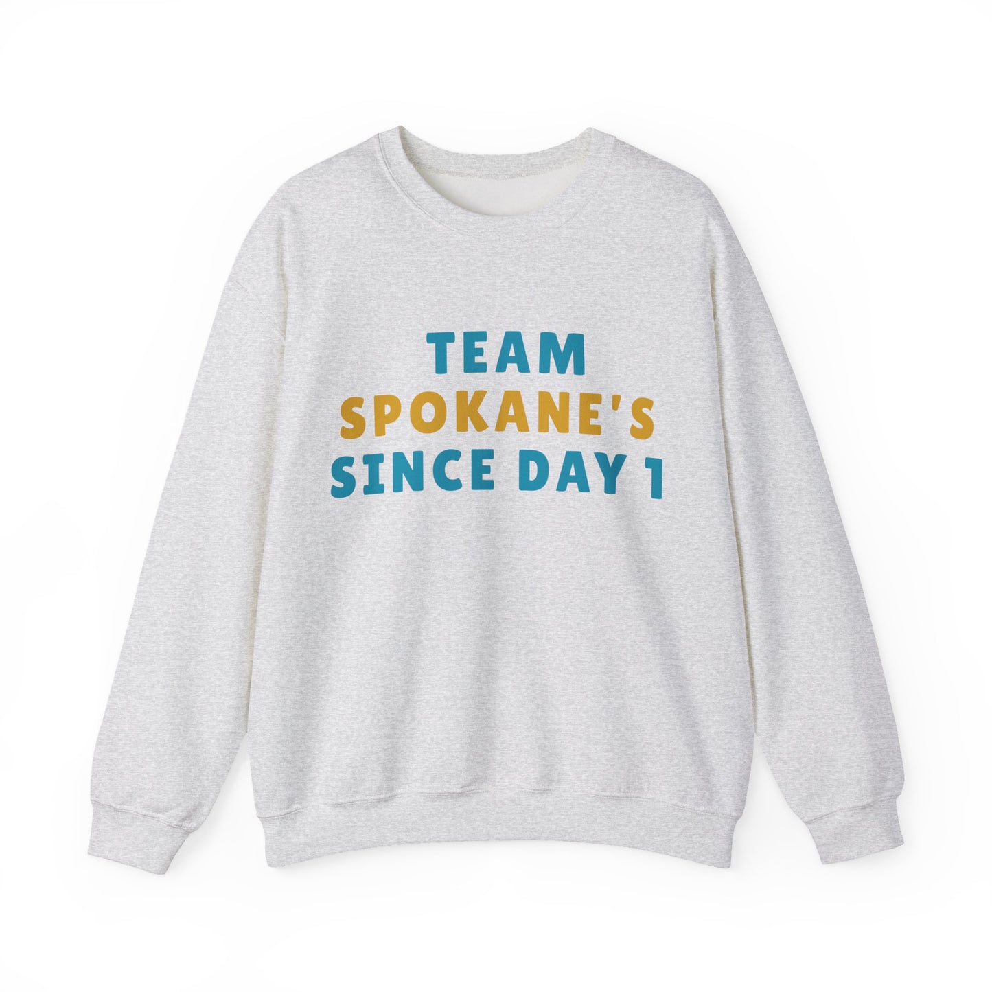 Crewneck Sweatshirt — "Team Spokane's Since Day 1" Retro Local Pride Pullover