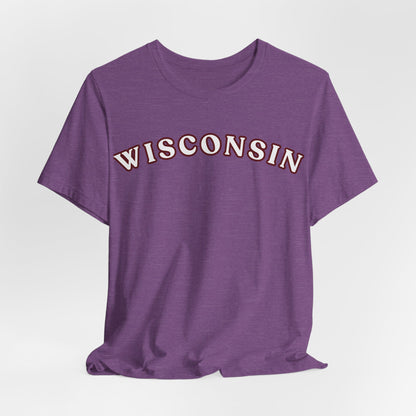Wisconsin Arch Tee — Vintage Collegiate State T-Shirt MADISON JERSEY