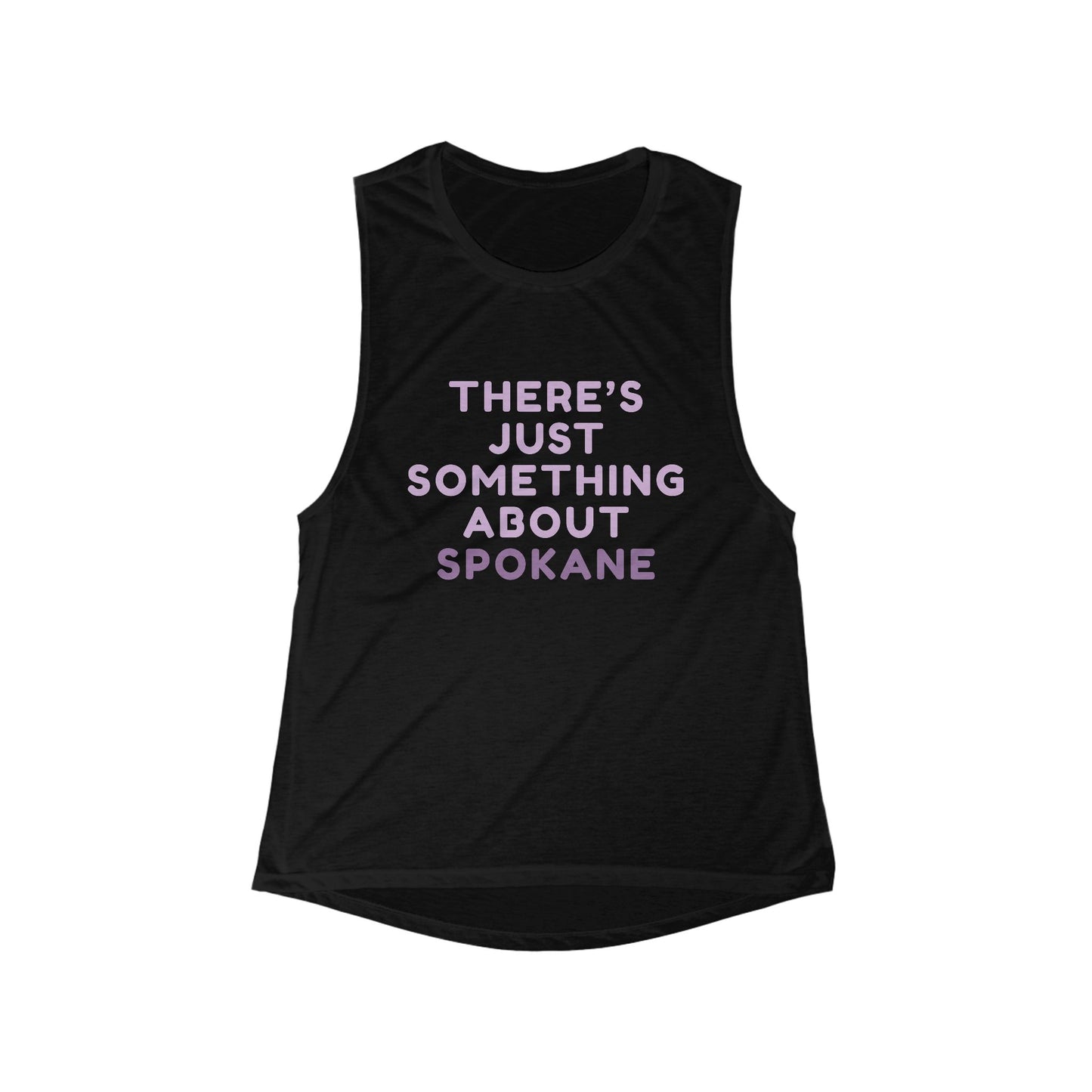 Spokane Graphic Tank Top — "There's Just Something About Spokane" Women's Scoop Muscle Tank