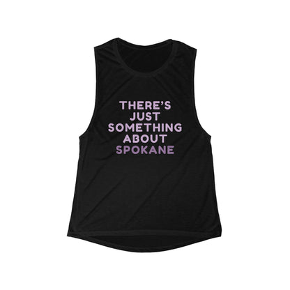 Spokane Graphic Tank Top — "There's Just Something About Spokane" Women's Scoop Muscle Tank