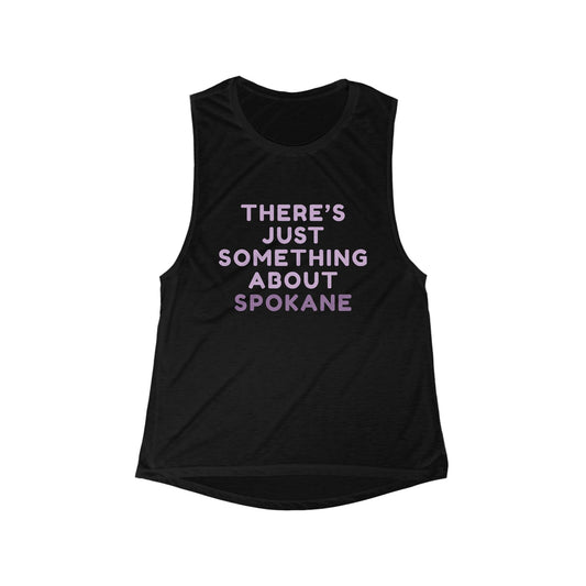 Spokane Graphic Tank Top — "There's Just Something About Spokane" Women's Scoop Muscle Tank
