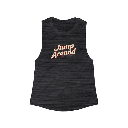 Jump Around Women Flowy Scoop Muscle Tank Top | Soft Premium Fit | True North
