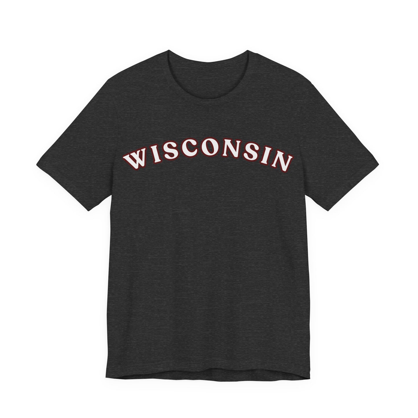 Wisconsin Arch Tee — Vintage Collegiate State T-Shirt MADISON JERSEY