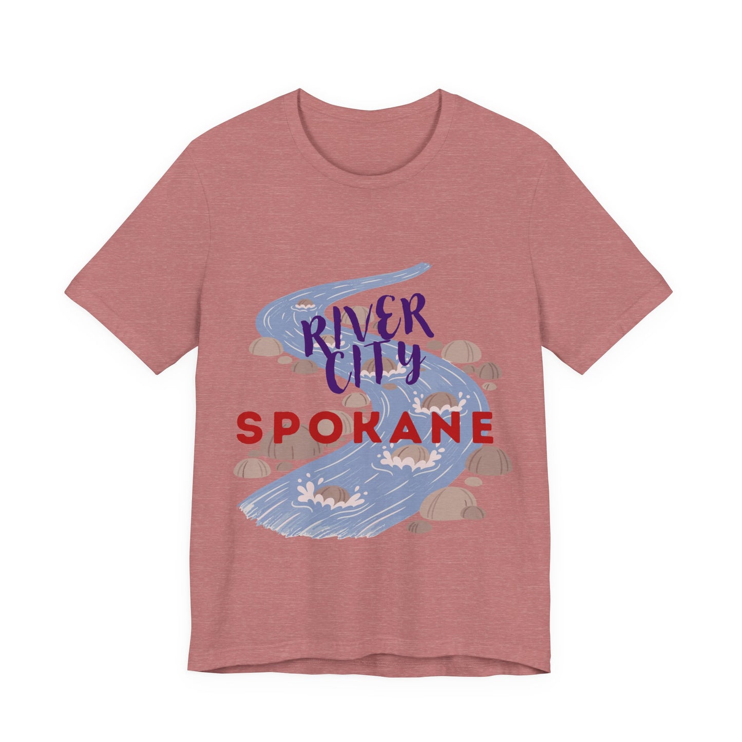 River City Spokane Graphic Tee — Watercolor River Design