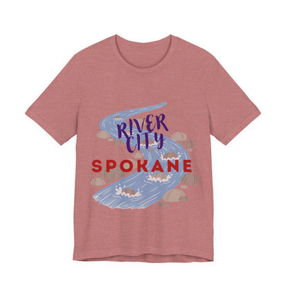 River City Spokane Graphic Tee — Watercolor River Design
