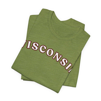 Wisconsin Arch Tee — Vintage Collegiate State T-Shirt MADISON JERSEY