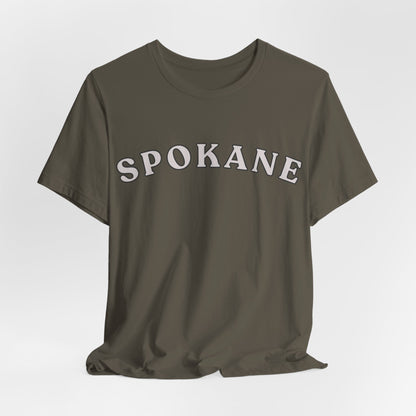 Spokane Retro Arch T-Shirt — Vintage College Style Tee
