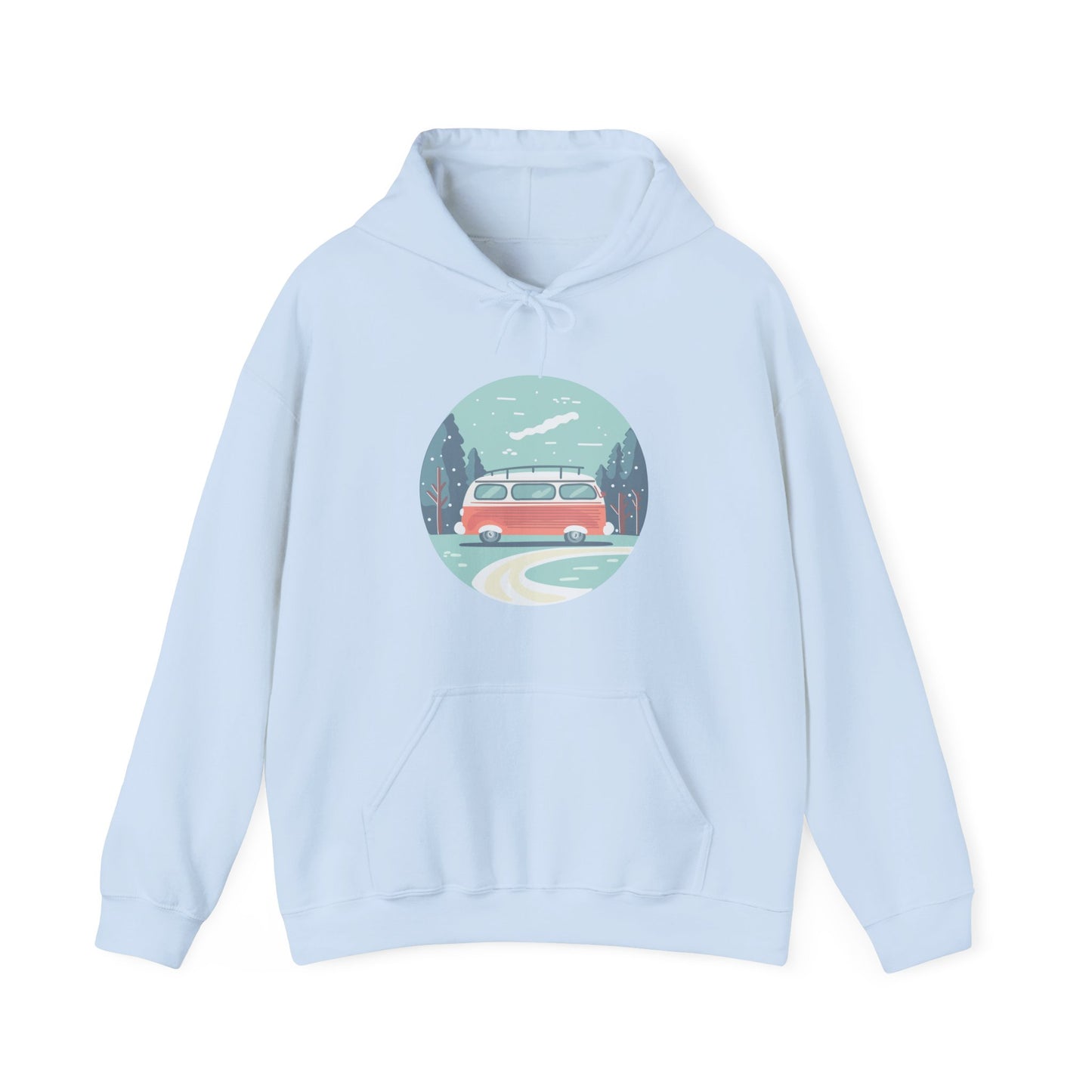 Cozy Retro Van Hoodie | Travel-Inspired, Chill Days | True North